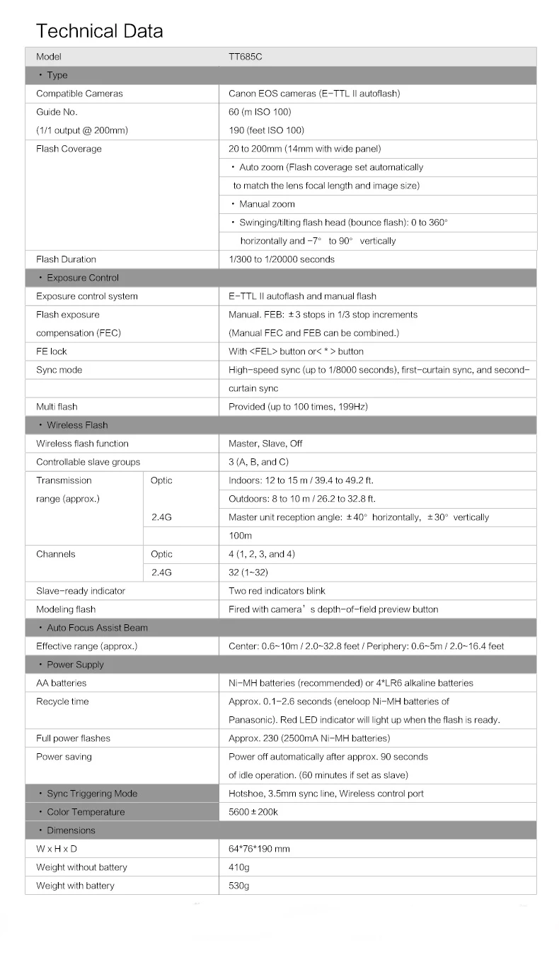 Godox камера вспышка 2,4 ГГц Высокая скорость ttl 1/8000s GN60 TT685C/N/S/O/F для Canon EOS/Nikon DSLR/sony/Olympus Panasonic/Fujifilm