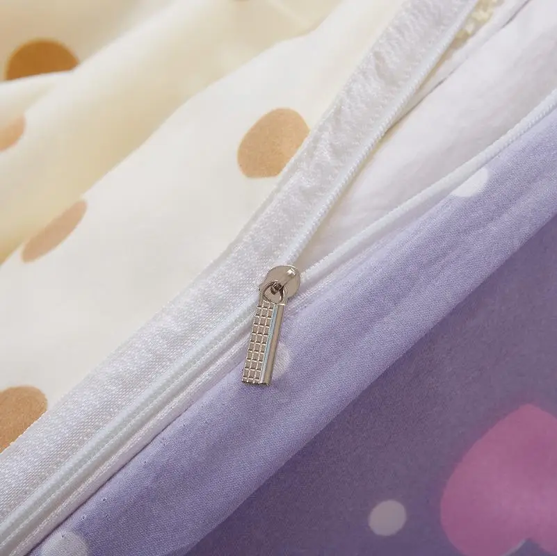 Полиэстер/хлопок сердце печатных розовый и желтый постельных принадлежностей