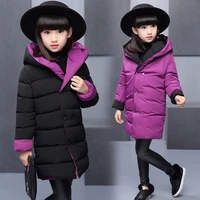 3 12yrs winter kids jacket for girls wear on both side casual girl jackets fashion thick warm outerwear girl coats kids clothes