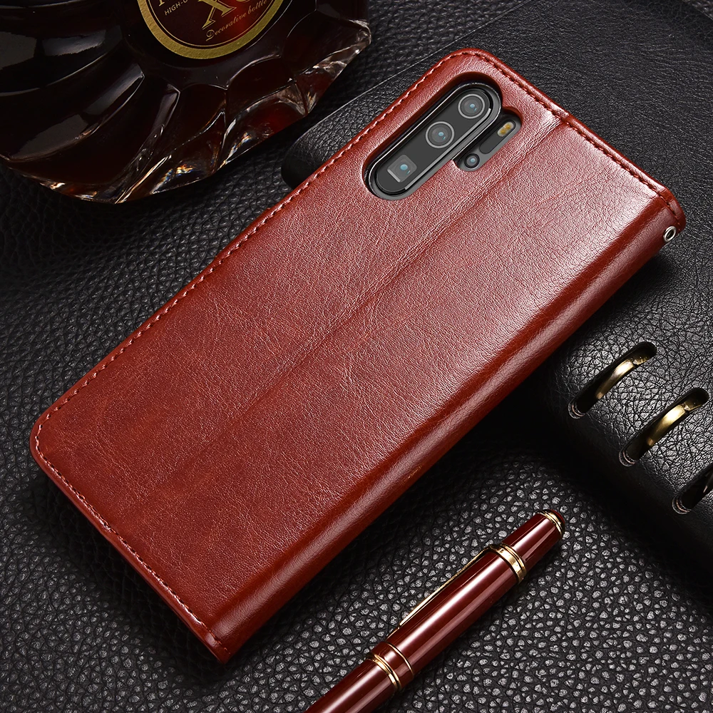 Кожаный чехол TOMKAS с откидной крышкой для Huawei P30 Pro Lite Роскошный деловой винтажный