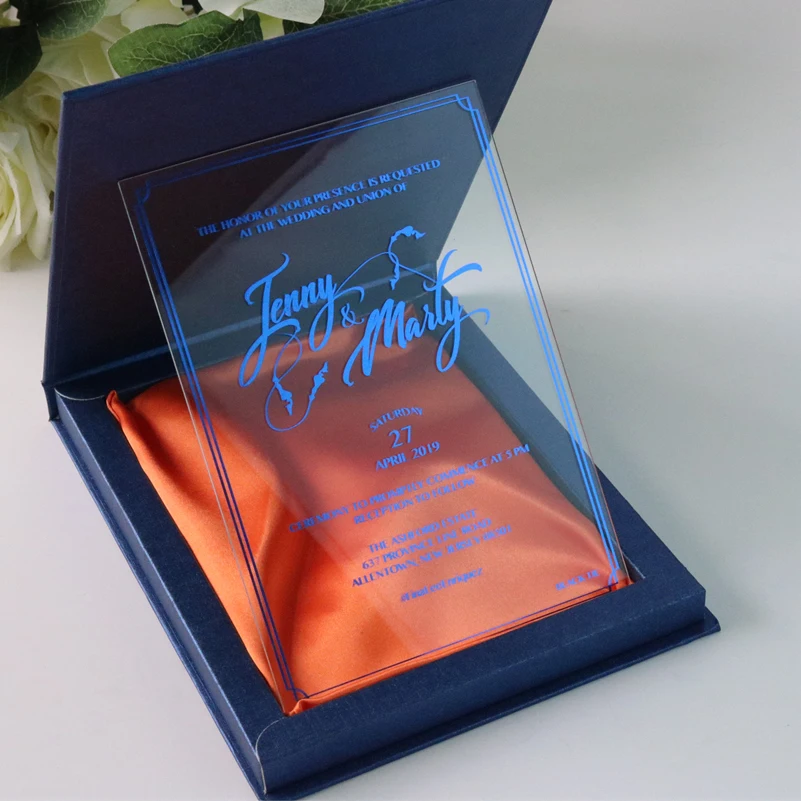 Образец Персонализированные Роскошные прозрачные акриловые свадебные