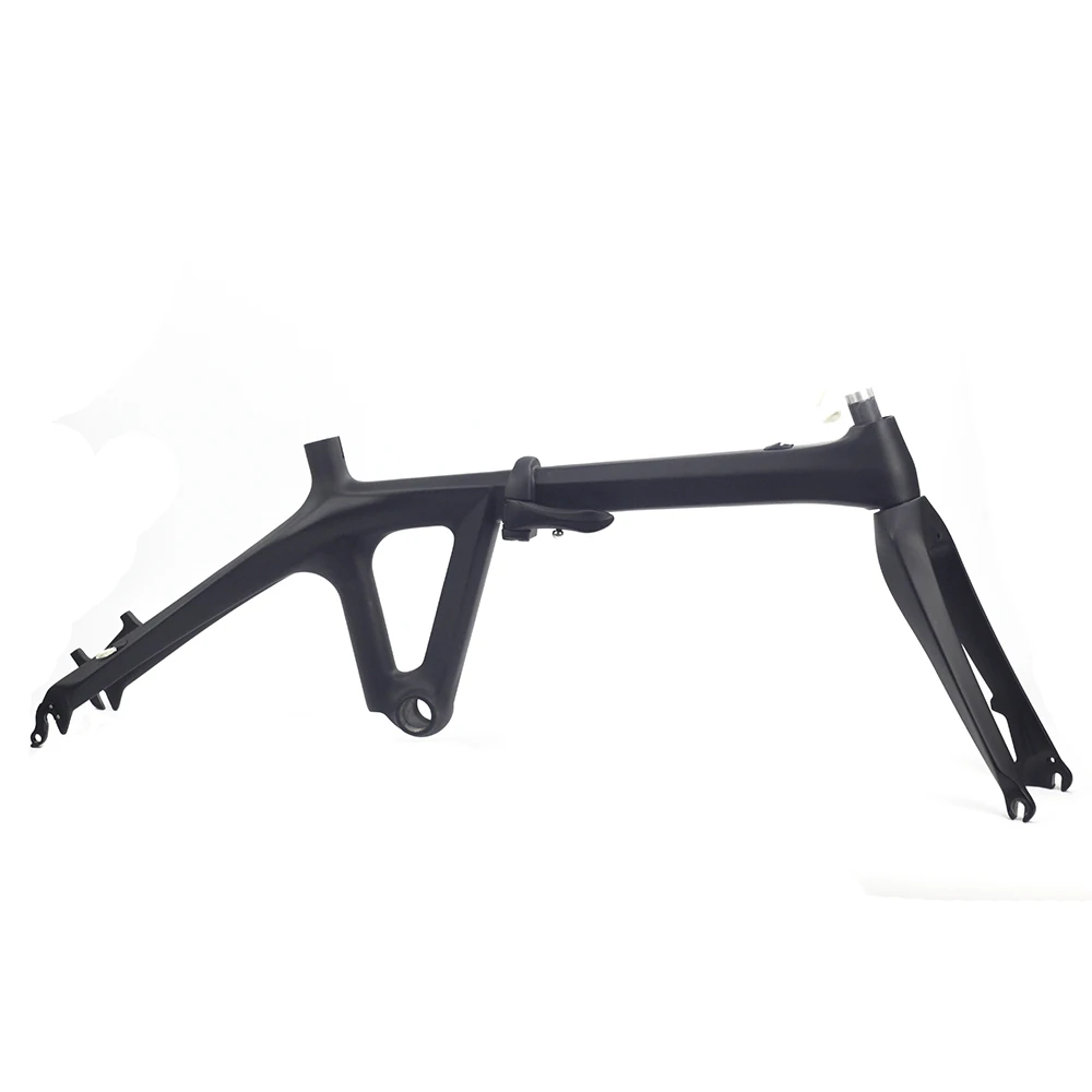 Silverock UD карбоновая складная рама вилка AIR 2" 451 406 Складная велосипедная рама дисковый суппорт тормоза 20 1 1/8" рама вилка матовая