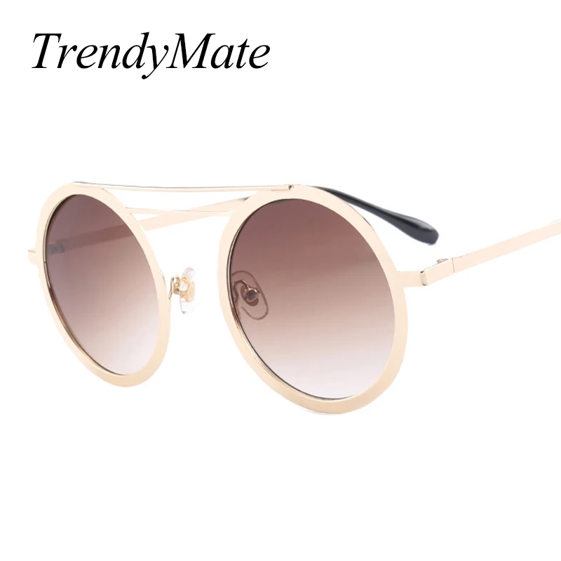 Круглые металлические солнцезащитные очки TrendyMate 2018 модные мужские и женские в