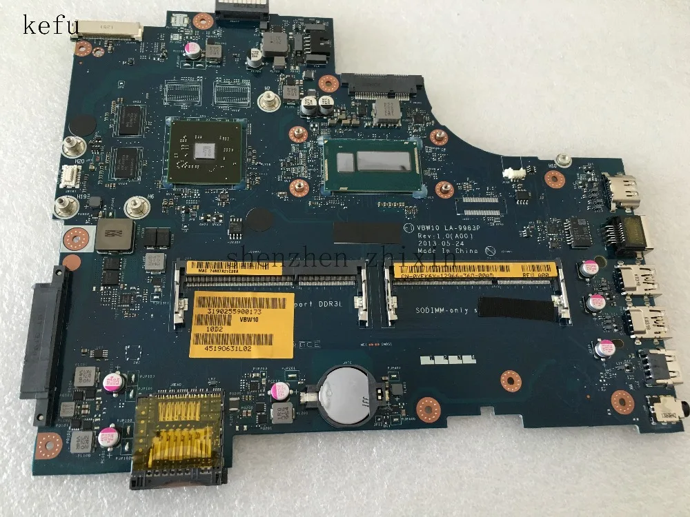 Материнская плата для ноутбука Dell Inspiron 17R 5737 материнская 3737 процессор DDR3L VBW01 I5 4200U