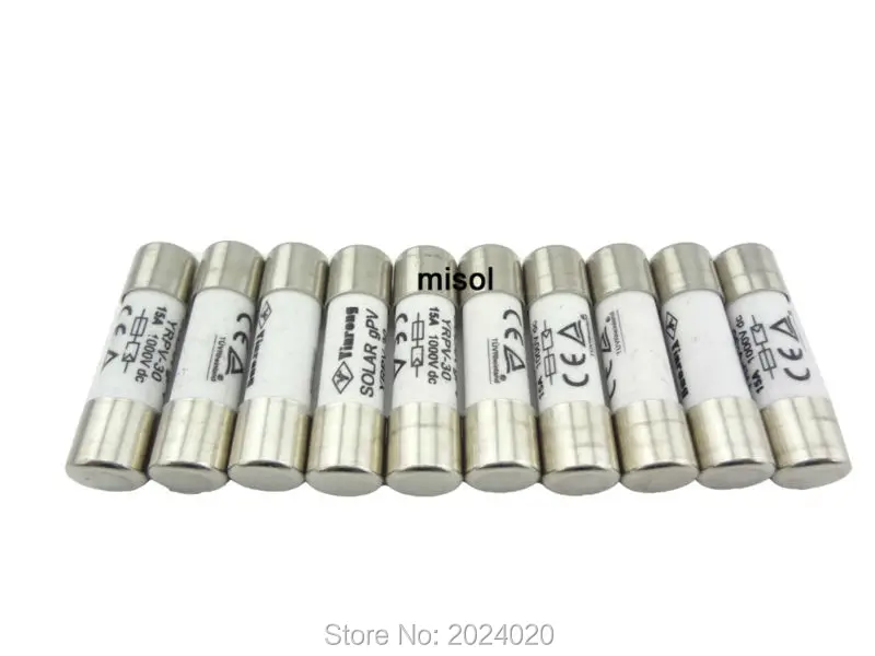 

10 pcs of PV solar fuse 15A 1000VDC fusible 10x38 gPV