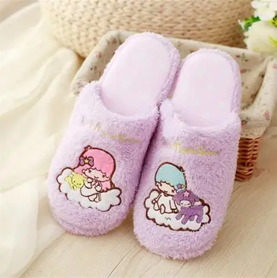 Коричневый Мультяшные персонажи Little Twin Stars; зимняя домашняя обувь; тапочки коллекция куклы игрушки кукла; подарок для детей любимого питомца#1298 - Цвет: Коричневый