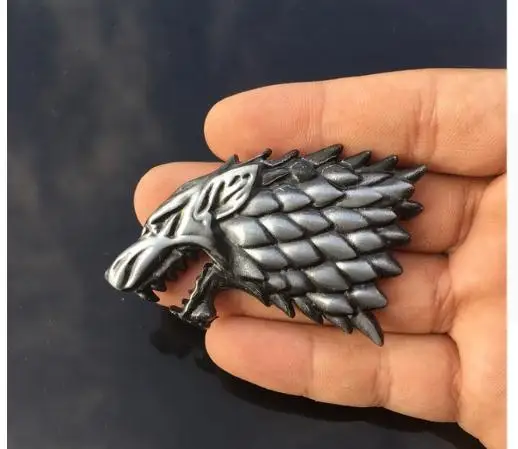 Носорог настройки Игра престолов House STARK Direwolf Семья Тотем металлические эмблемигровые наклейки автоы автомобиля Стикеры Fit Silverado серии F побег 459 - Название цвета: silver right