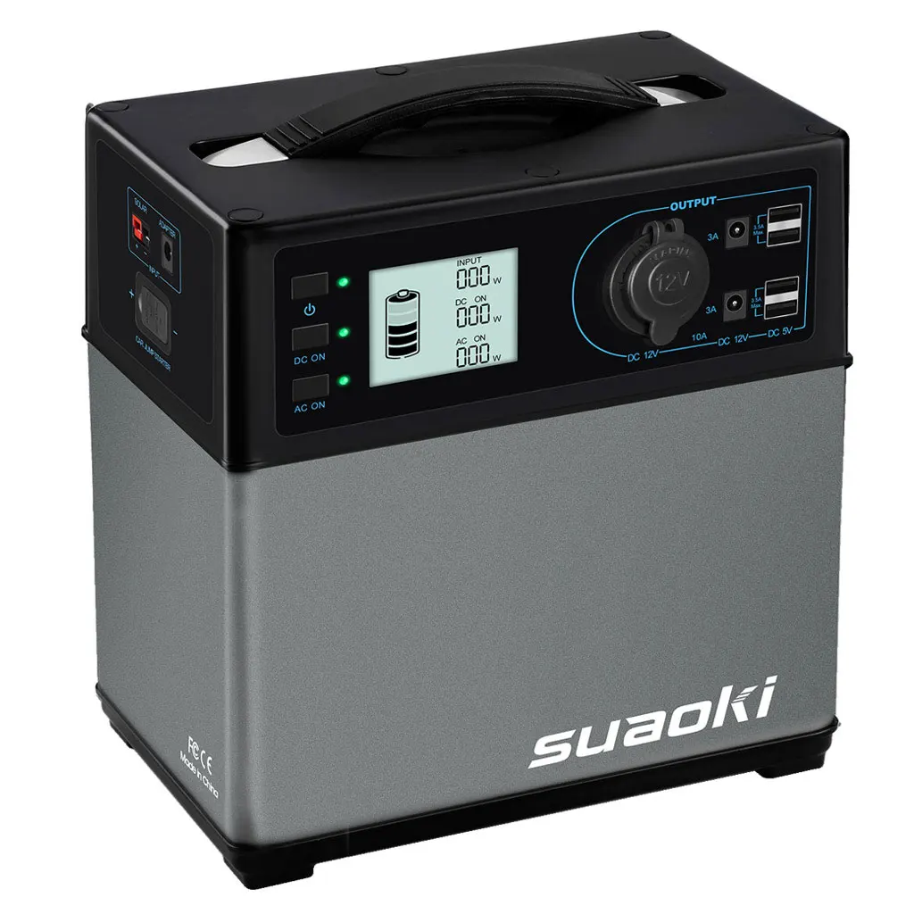 Suaoki 400Wh портативный генератор солнечной электростанции с AC DC USB быстрая зарядка для аварийного электронного пускового устройства автомобиля