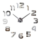 Современные DIY акриловые зеркальные модные настенные часы 3d большие кварцевые часы гостиная украшение дома натюрморт серебряные наклейки