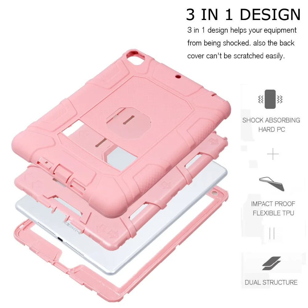 Чехол для iPad 9 7 2018 противоударный Прочный резиновый чехол-подставка 5th 6th Gen A1893 A1954