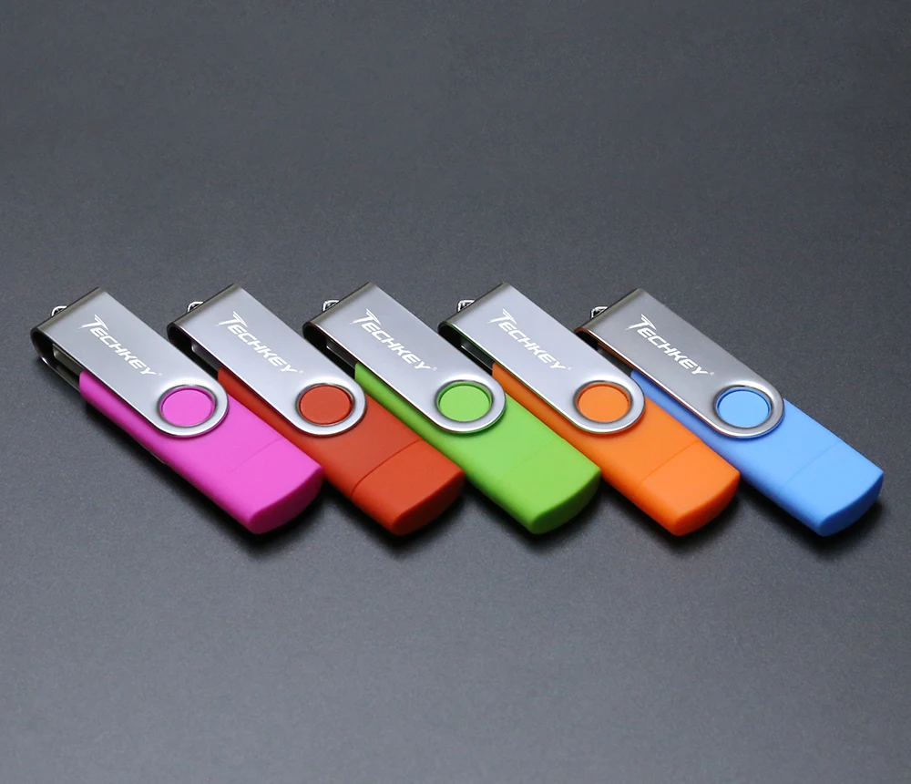 OTG Usb флеш-накопитель Techkey 8 ГБ 16 ГБ 32 ГБ флеш-накопитель 64 ГБ 128 ГБ флешка для мобильного телефона, флеш-карта памяти, многофункциональная флешка