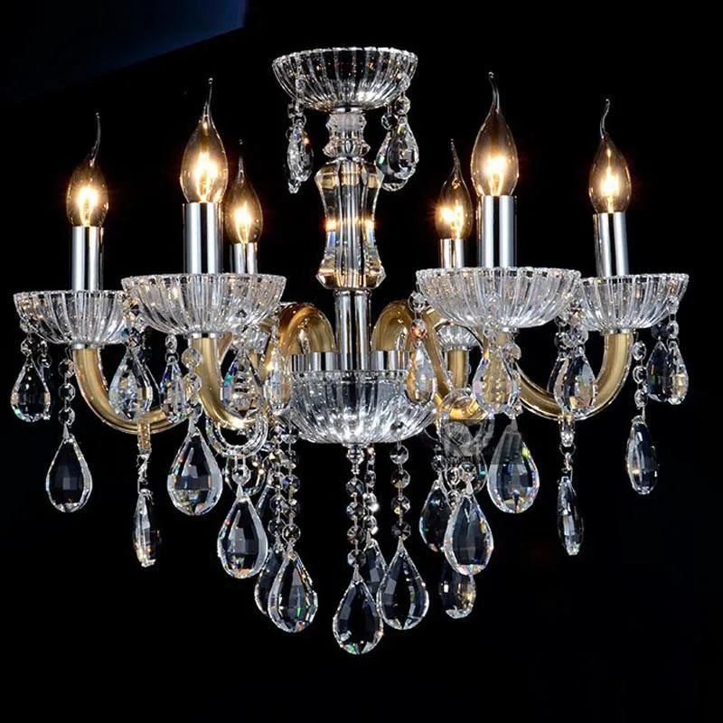 

Modern Crystal Chandeliers Lustres De Cristal Decoration Chandelier Home Living Room K9 Crystals Hanging Light Lndoor Lamp ZG810