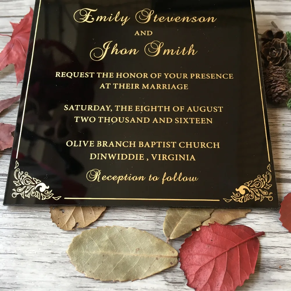 Индивидуальные 5x7 дюймов 100 шт. в партии контрастные и благородные черные