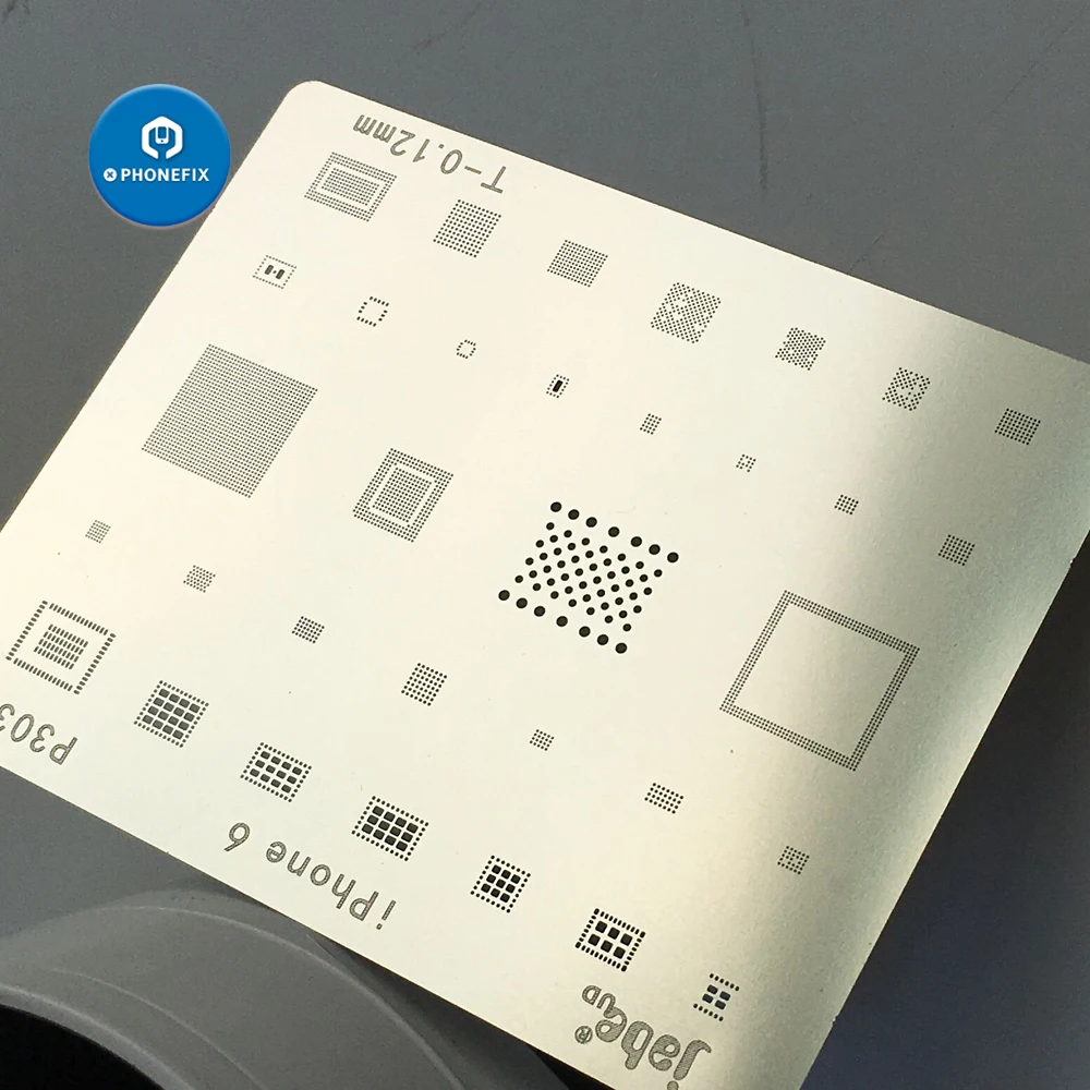 PHONEFIX 0,12 мм толщина BGA растительная жестяная пластина для iPhone 5 5S 6 6plus 6S cpu NAND Flash реболлинговая пайка трафареты Комплект