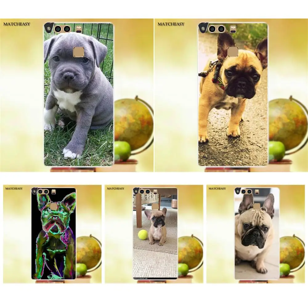 Мягкая Мода для Huawei G7 G8 Honor 5A 5C 5X 6 6X 7 8 V8 Mate 9 P7 P8 P9 P10 Lite Plus Mask Frenchie Французский