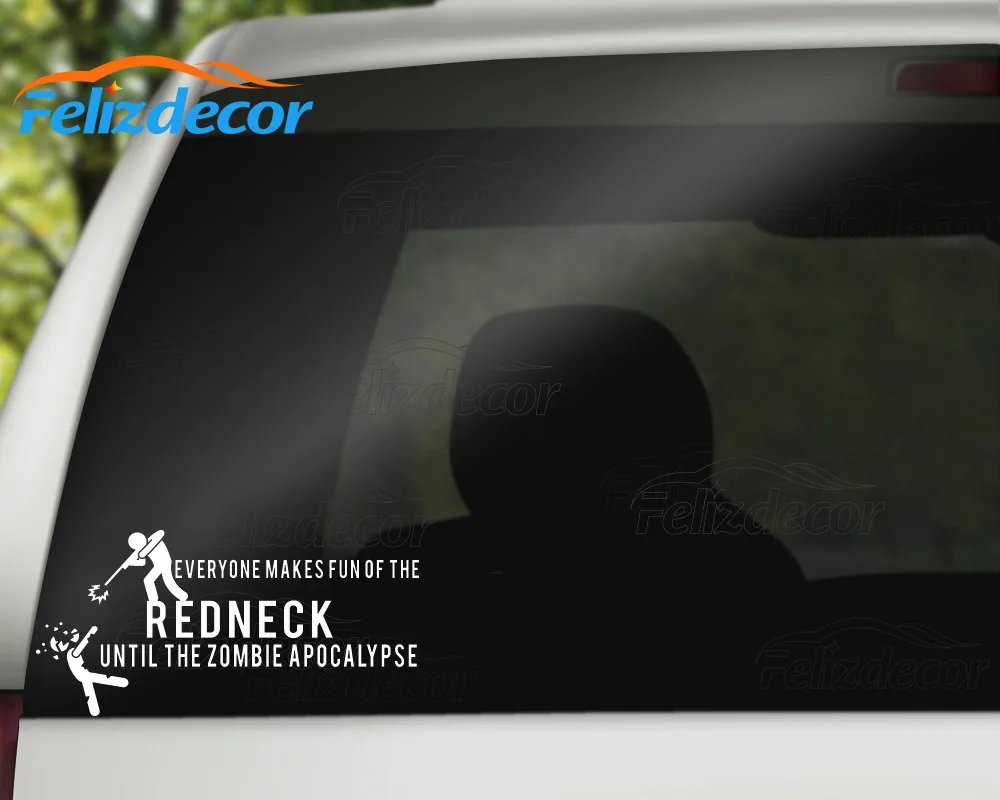 Забавная Redneck Zombie Apocalypse Walkers виниловая Автомобильная наклейка бампера для декора