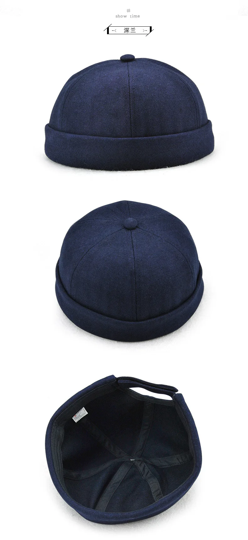 [JAMONT] повседневные мужские шапки бини Skullcap, однотонные хлопковые шапочки, модная шапка, новая портативная Кепка, шапки и кепки Miki