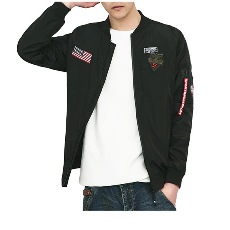 Куртка-бомбер Maxulla Мужская уличная одежда в стиле хип-хоп приталенный силуэт