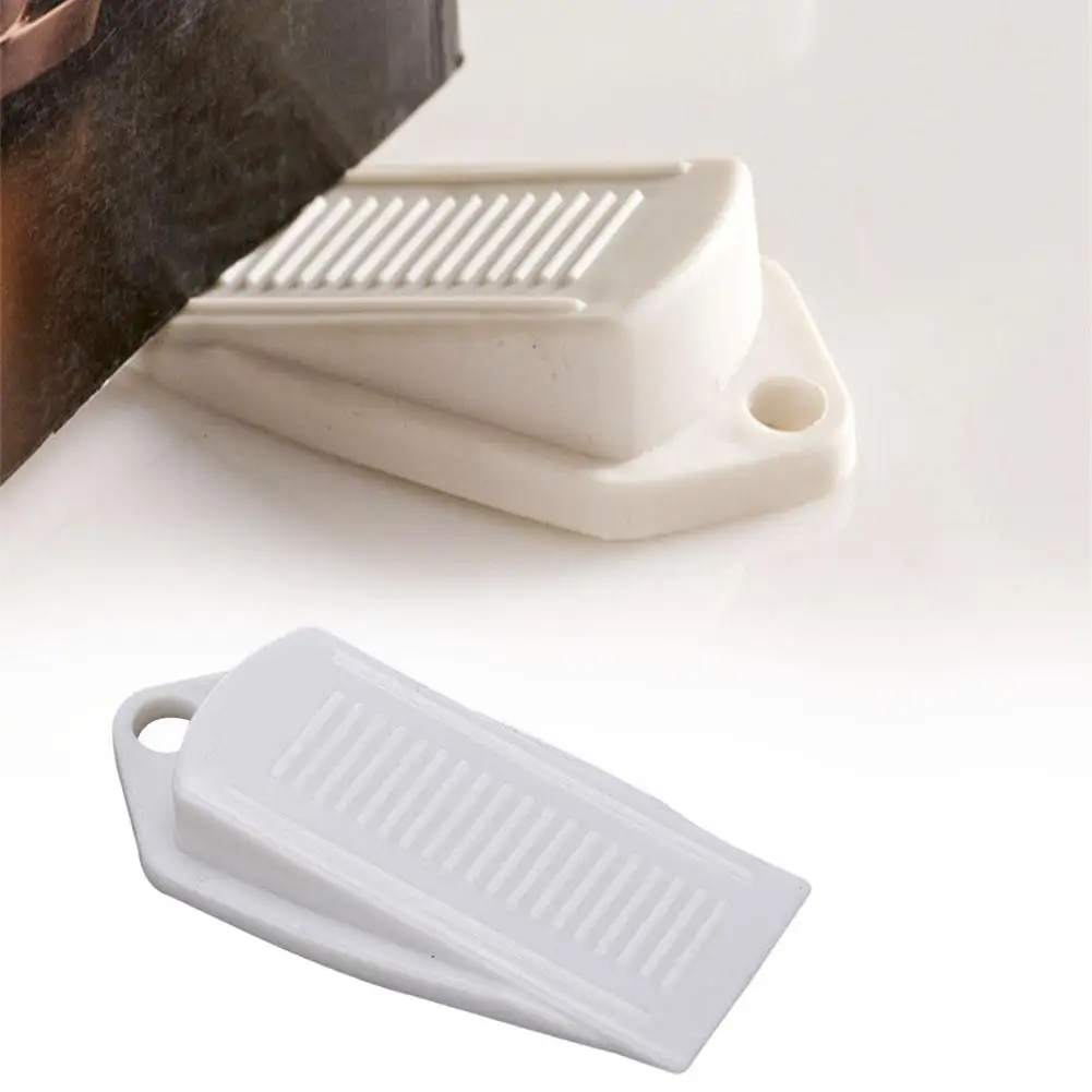 1х дверная клиновидная резиновая Стопорная подставка белая остановка безопасная