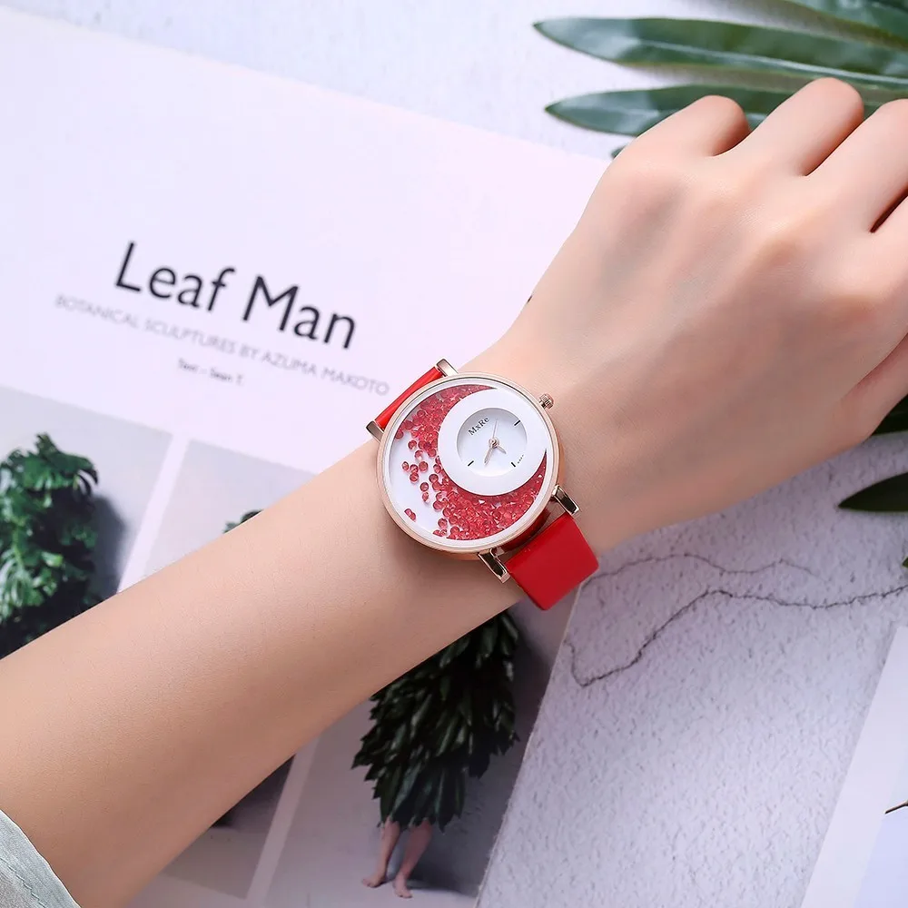 Прямая поставка модные женские часы стразы роскошные повседневные кварцевые