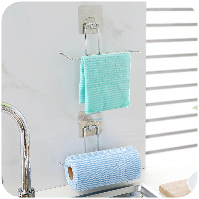 1 комплект Творческий Бесшовные Бесплатная ванная комната вешалка для полотенец