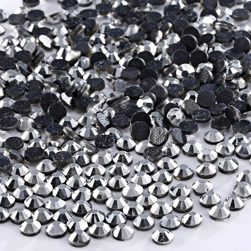 Mine Silver Все размеры горячей фиксации Стразы Flatback кристалл страз для одежды ремесла DIY Украшения - Цвет: Mine Silver