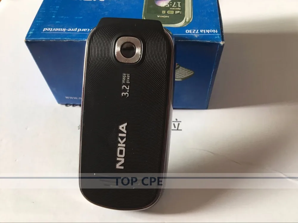 7230 разблокированный Nokia 7230 3.2MP Bluetooth FM JAVA MP3 Английский Русский Иврит арабский клавиатура Сотовый телефон мобильный телефон