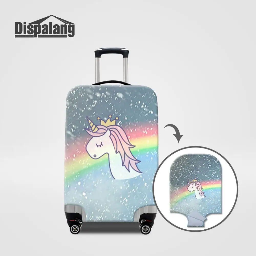 Luggage Cover14 Dispalang милый Единорог эластичный багажный Защитный чехол Детские Мультяшные пылезащитные Чехлы для чемоданов для 18-32 дюймов аксессуары для путешествий - Цвет: Luggage Cover14