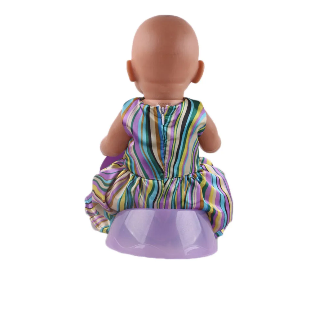 

LUCKDOLL Sleeveless Bow Dress for 18-Inch American Doll or 43cm Doll Accessories Doll Holiday Gift