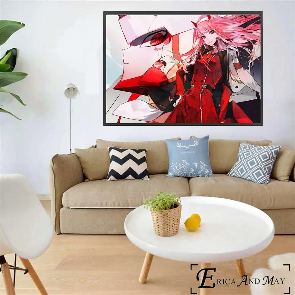 4 Darling In The Franxx сексуальные аниме фигурки Печать на холсте Современная живопись плакаты настенные художественные картины для украшения гостиной - Цвет: 4