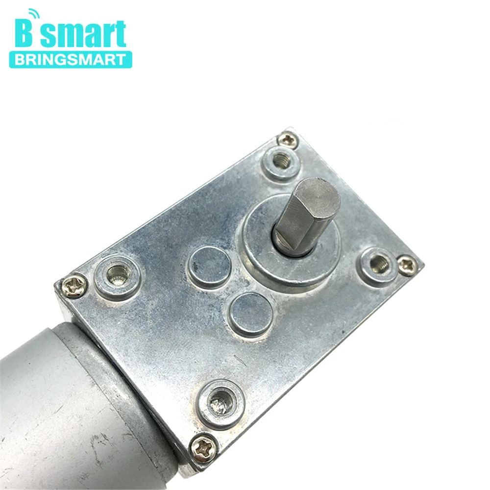 Bringsmart 6 в червячный мотор-редуктор A58SW-555 12 В мотор с высоким крутящим моментом Реверсивный DIY робот вращающийся стол дверной замок самоблокирующийся мотор 24 В