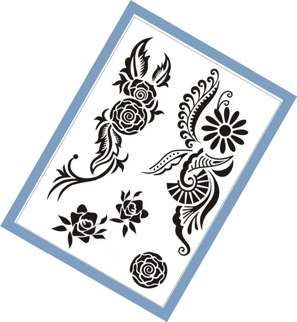 Кружевная лента тотем талия рука шея тело тату наклейка красота печать ретро хна