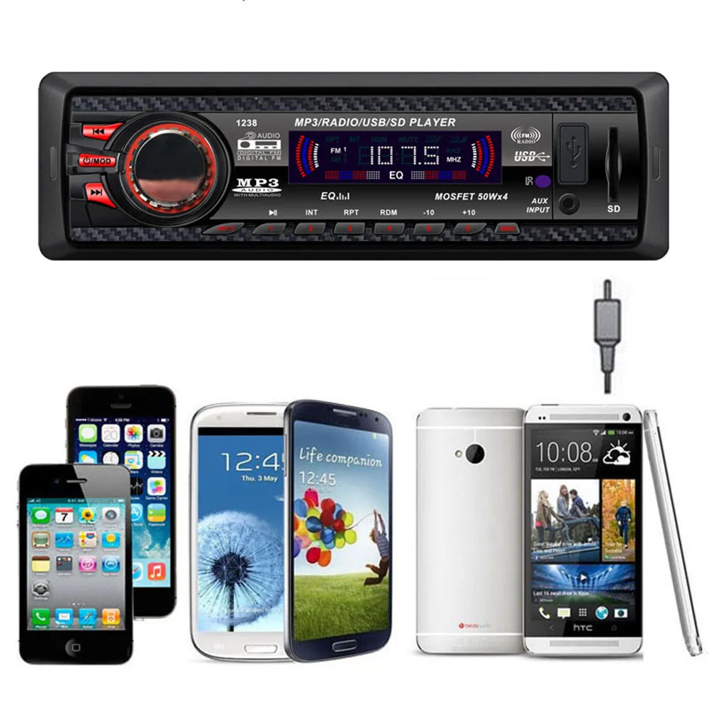 Bluetooth Авторадио 12 в автомобильный стерео радио FM Aux-IN входной приемник SD USB JSD-520 In-dash 1 din автомобильный MP3 мультимедийный плеер CA