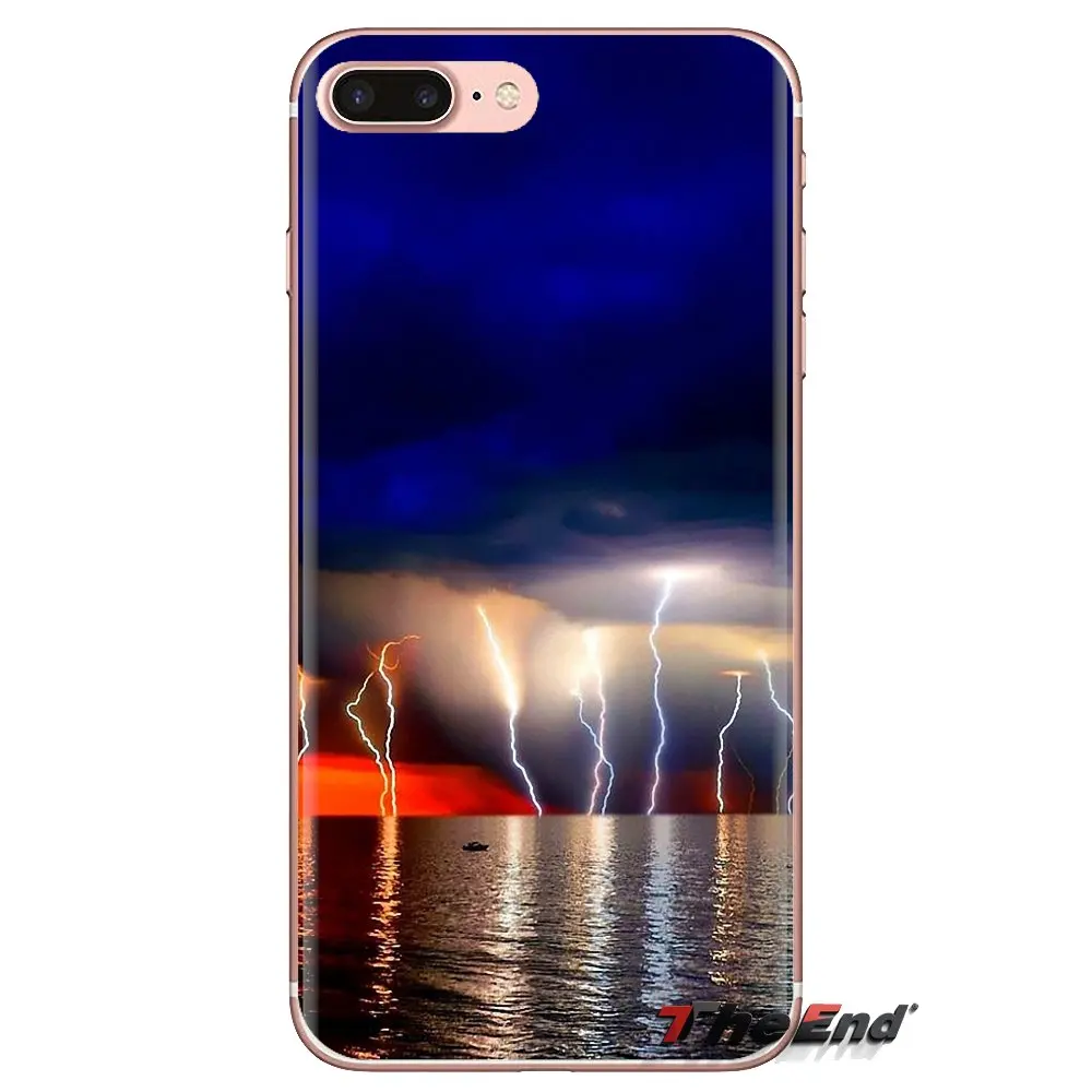 Мягкий чехол для Huawei Nova 2 3 2i 3i Y6 Y7 Y9 Prime Pro GR3 GR5 2017 2018 2019 Y5II Y6II Lightning storm illuminates Nature |