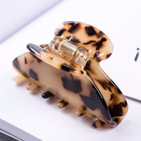 yinminez 6 5cm long acetate tortoise shell celluloid luxury hair accessories leopard claws girls high quality french headwear