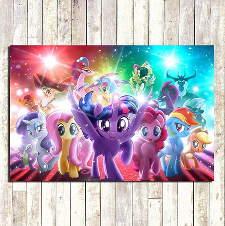 My Little Pony постер из фильма, картины на холсте, настенные художественные принты для гостиной, домашний декор, современные картины
