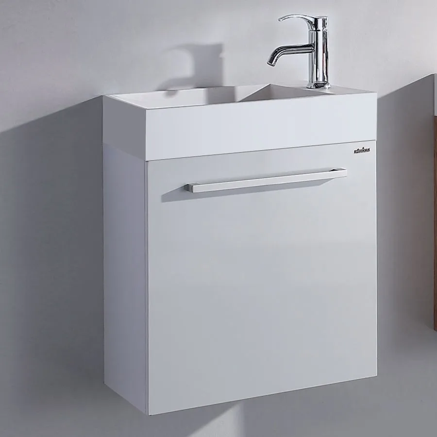 

500mm Bathroom Blum Hings furniture Top Solid Surface Vanity Storage Cloakroom Wall Hung Cabinet 2073