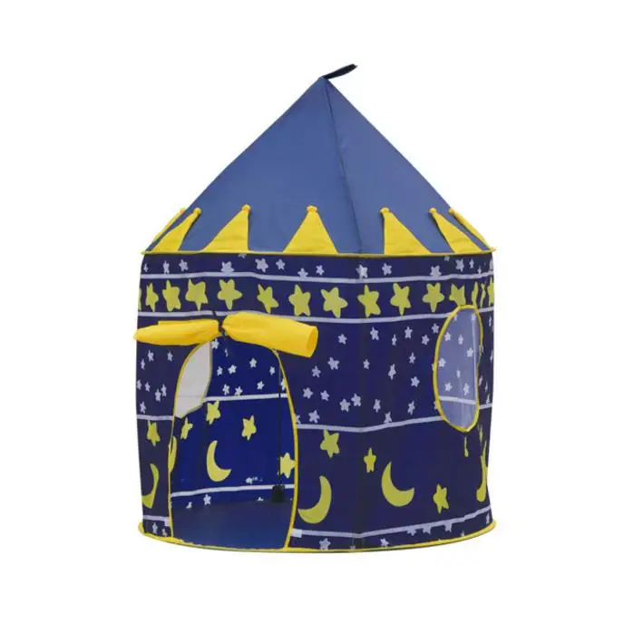 Тёмно-синий Cubby дом игровой дом для детей мультфильм замок палатка купол Крытый детские игрушки, игры на открытом воздухе палатки для девочек мальчиков детские подарки синий розовый - Цвет: Тёмно-синий
