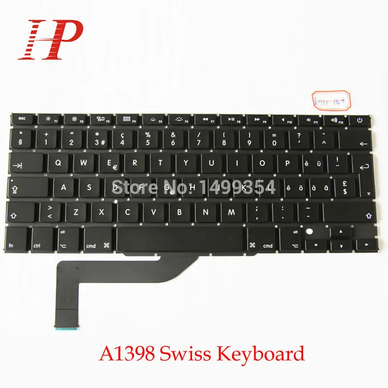 Новинка для Apple Macbook Pro Retina 15 ''A1398 Swiss Keyboard Switzerland Keyboard|swiss keyboard|a1398 keyboardkeyboard swiss |