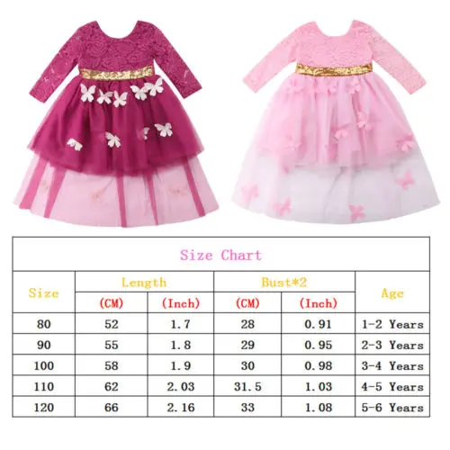Kids Toddler Infant Baby Girls Clothing Dresses Long Sleeves Lace Bowknot Tutu Layered Party Ball Gown Dress Girl 1-6T | Детская одежда