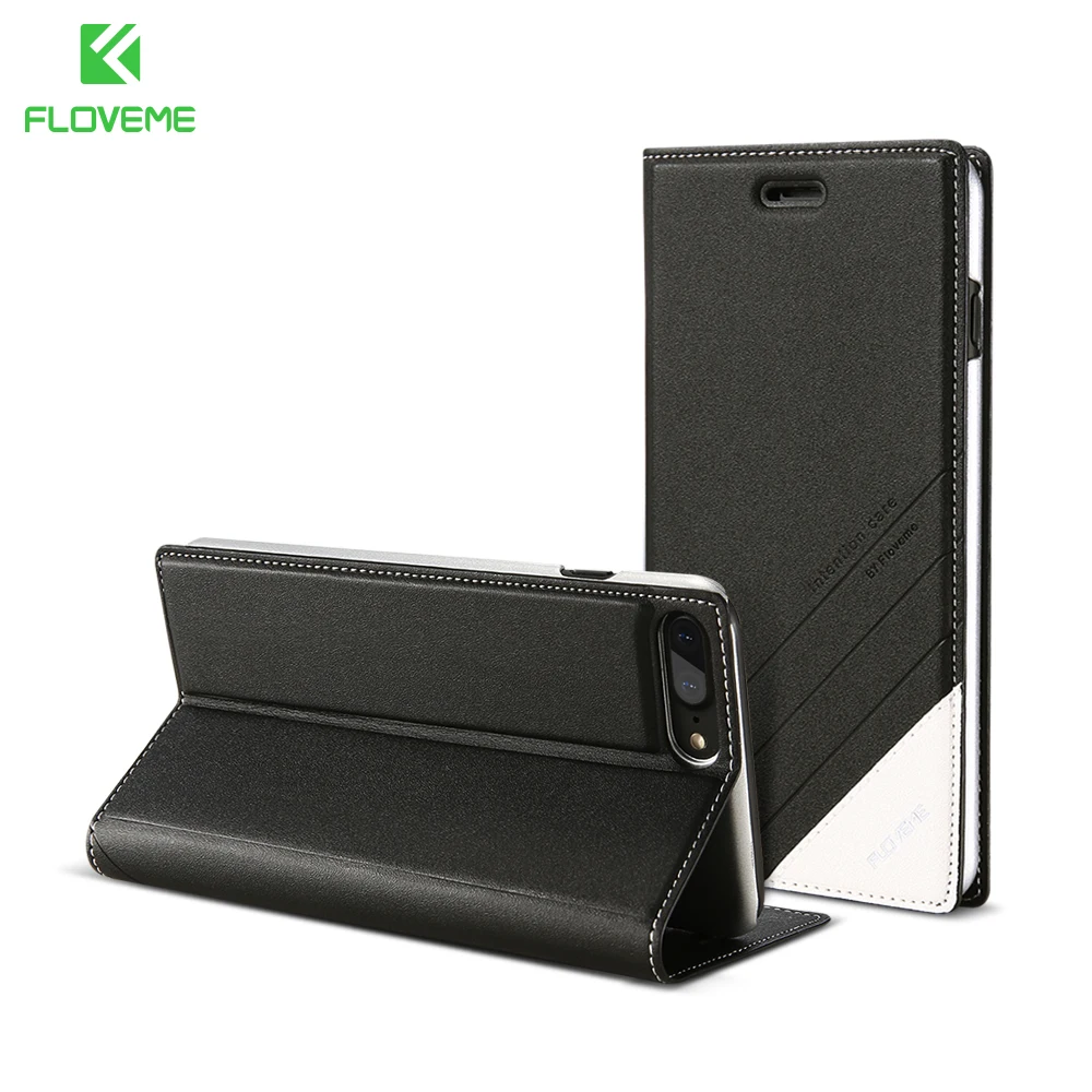 2017 NEW Floveme оригинальный кошелек case для iphone 6 coque флип случаях магнитный держатель
