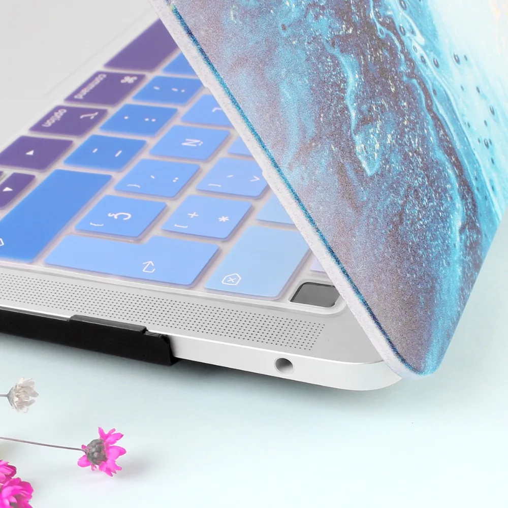 Прорезиненный матовый чехол для ноутбука Macbook Air 13 Mac Book retina Pro 13 1" Touch bar A1989 A1990+ чехол для клавиатуры