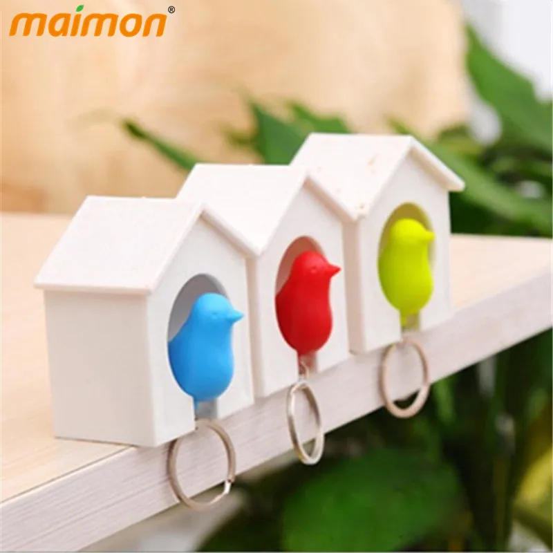 Новинка Мини Воробей Птичье гнездо свисток брелок пластиковый держатель для