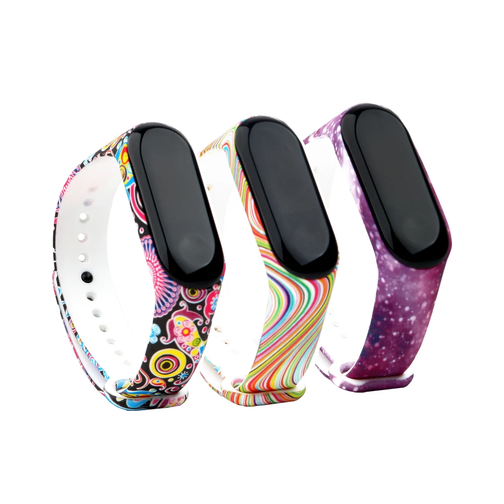 (Mi3HS) набор из 3а браслета для Xiaomi Mi Band 3 силиконовый ремешок на запястье xiaomi mi band