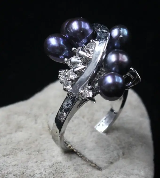 Продажа ювелирных изделий&gt женское кольцо 6 7 мм из черного пресноводного