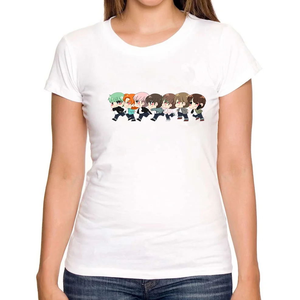 LEOMAN 2018 BTS Bangtan Boys WINGS SUGA V Album Live Print Loose Shirts Hip Hop Tshirt T Shirt Short Sleeve Tops T-shirt | Женская
