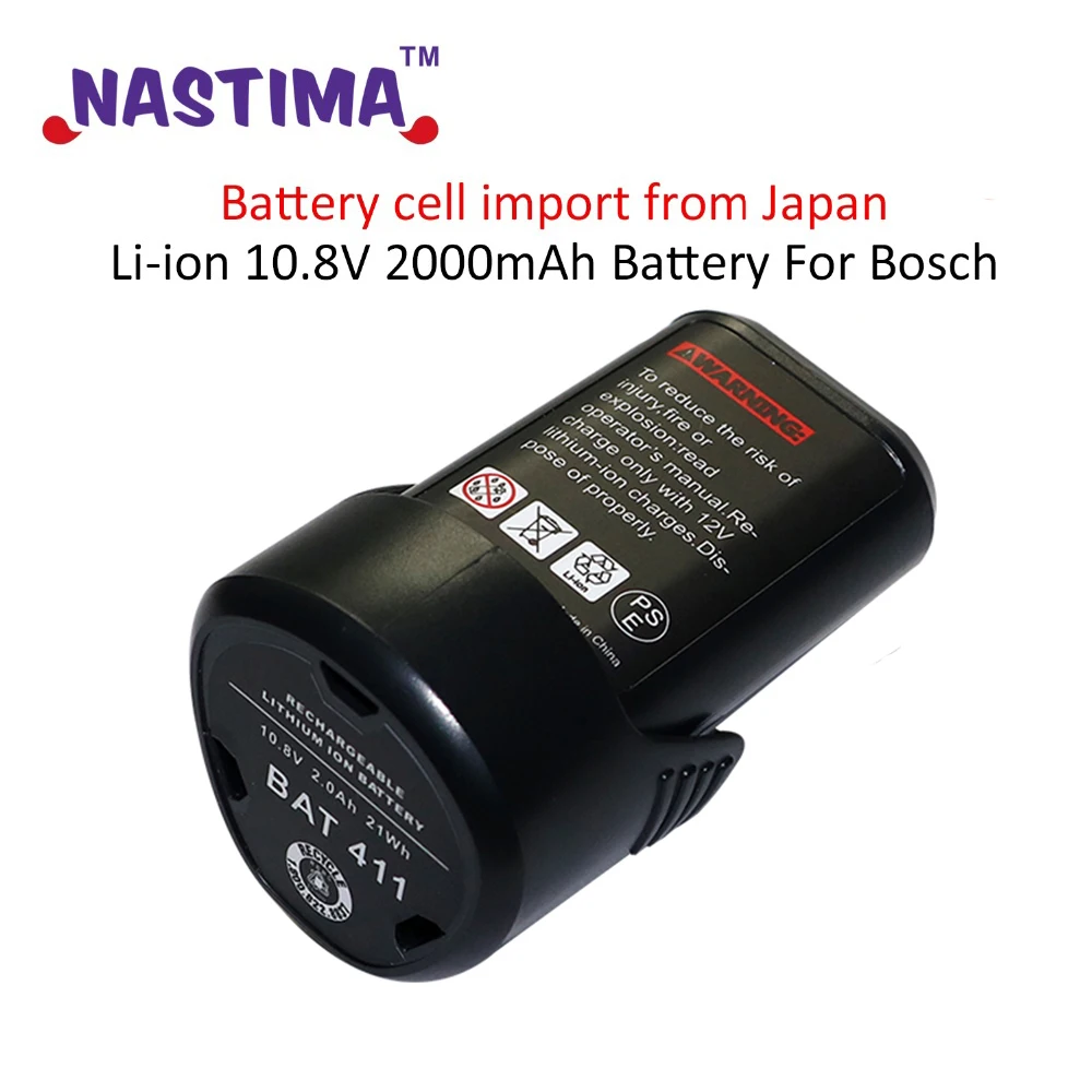 Литий ионный аккумулятор 10 8 в 2000 мАч для Bosch BAT 411A 411 Аккумуляторная дрель BAT412A BAT413A