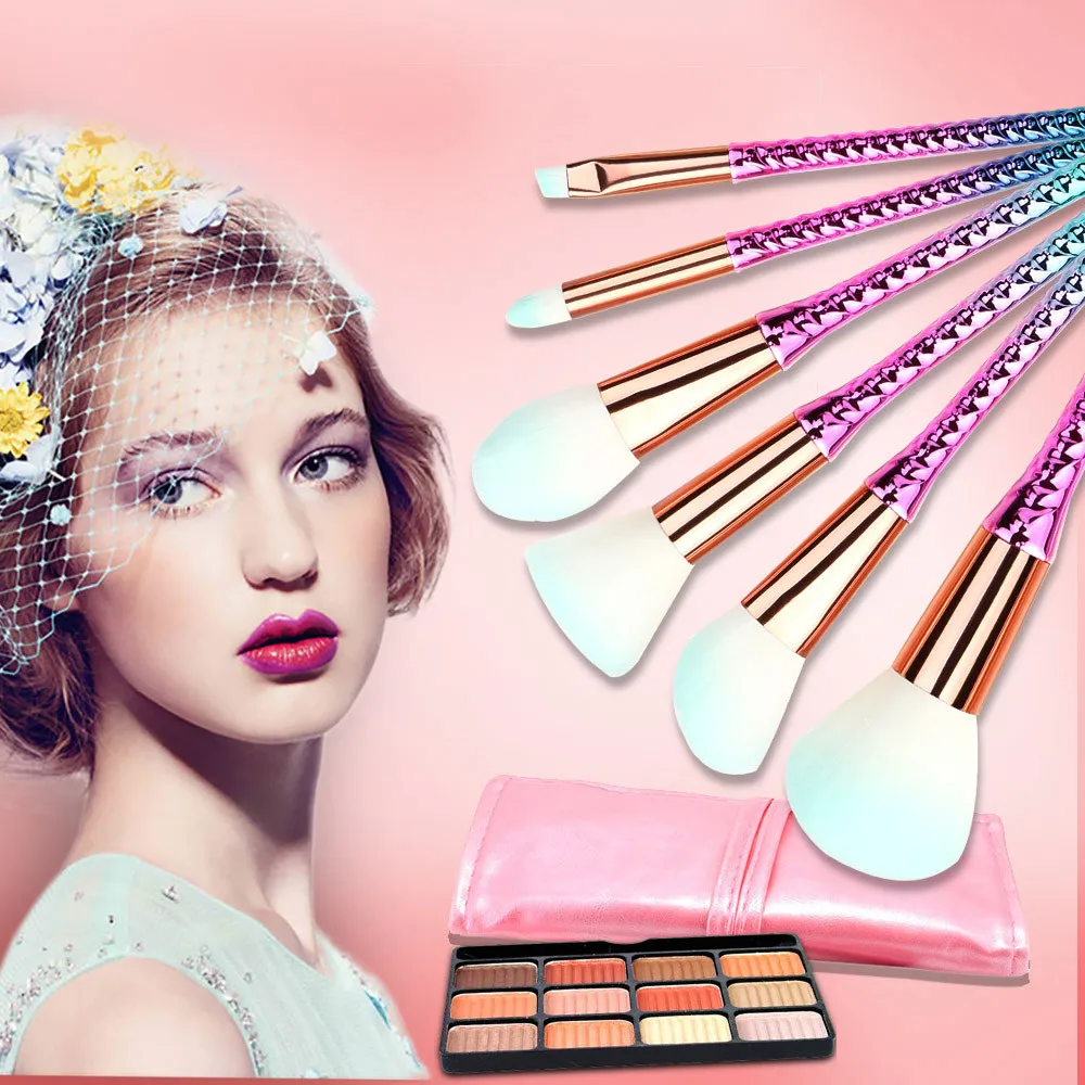 6 шт. набор кистей для макияжа Профессиональные Тени лица подводка глаз основа