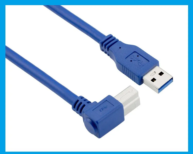 Кабель BM USB3.0 под прямым углом 90 градусов кабель USB 3 0 А папа AM на B Type 6 м 1 2 фута