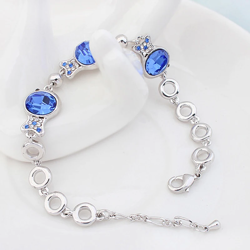 2017 New Fashion Crystal from Swarovski Bracelet Lovely Fish Shape Bradawl Luxury Bangles Women Romantic Jewelry Wholesal | Украшения и